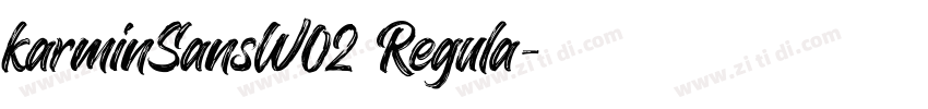 karminSansW02 Regula字体转换